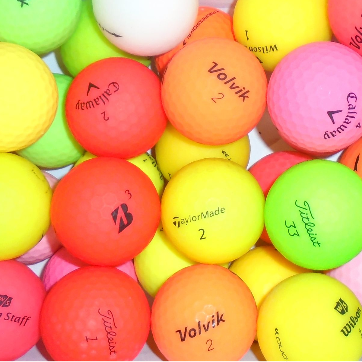 Branded Mix of Opti Colour Matt Lake Golf Balls - 30