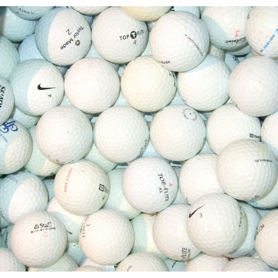 Practice Grade Mix of Lake Golf Balls - 2,000 Balls