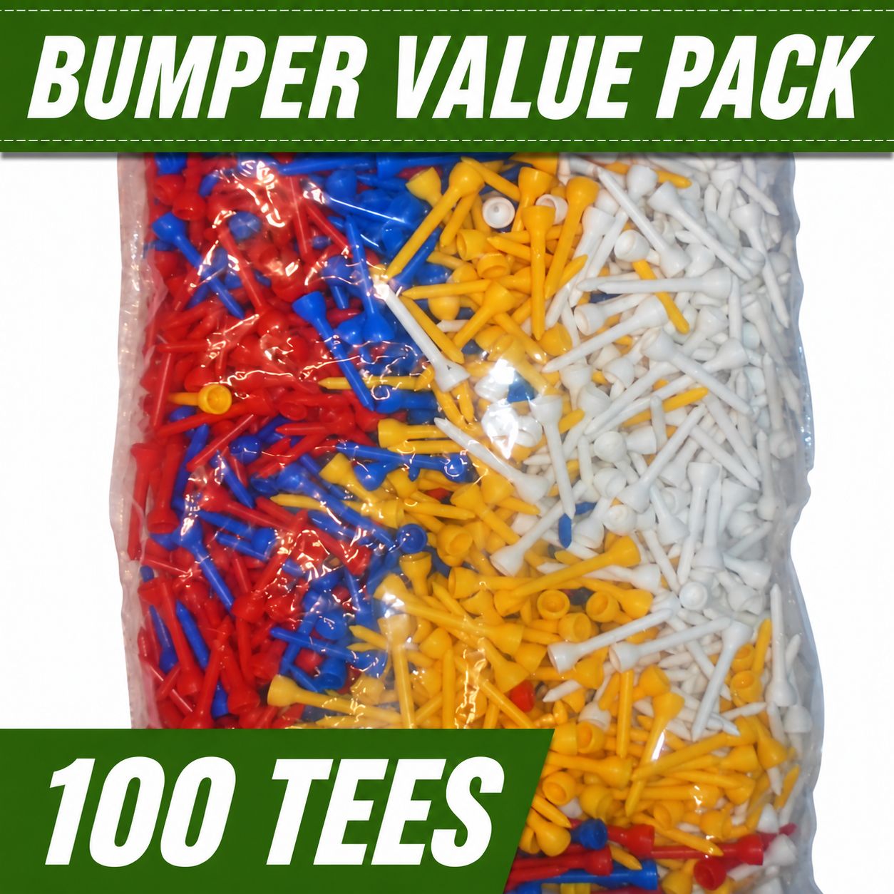 CG Long Plastic Tees - Mixed Colours - 50mm x 100 Tees