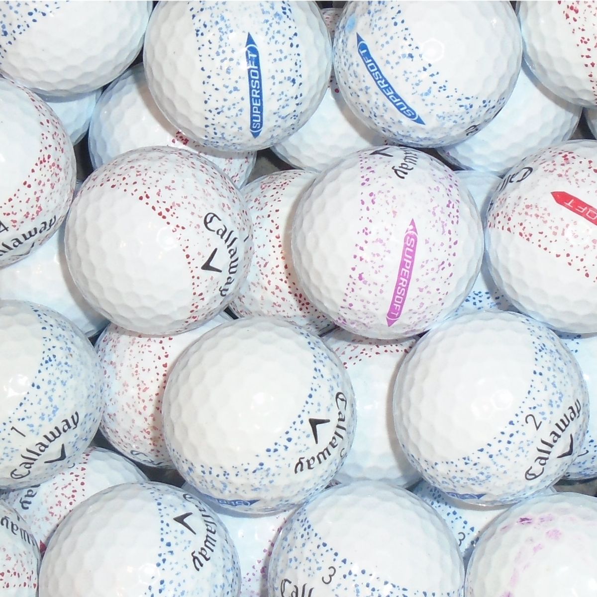 Callaway Supersoft Splatter Lake Golf Balls - 50 Balls