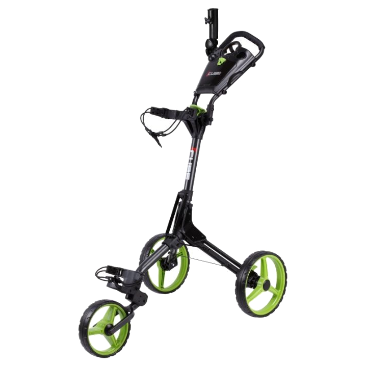 Skymax Cube 3.0 Push Golf Trolley - Black/Lime