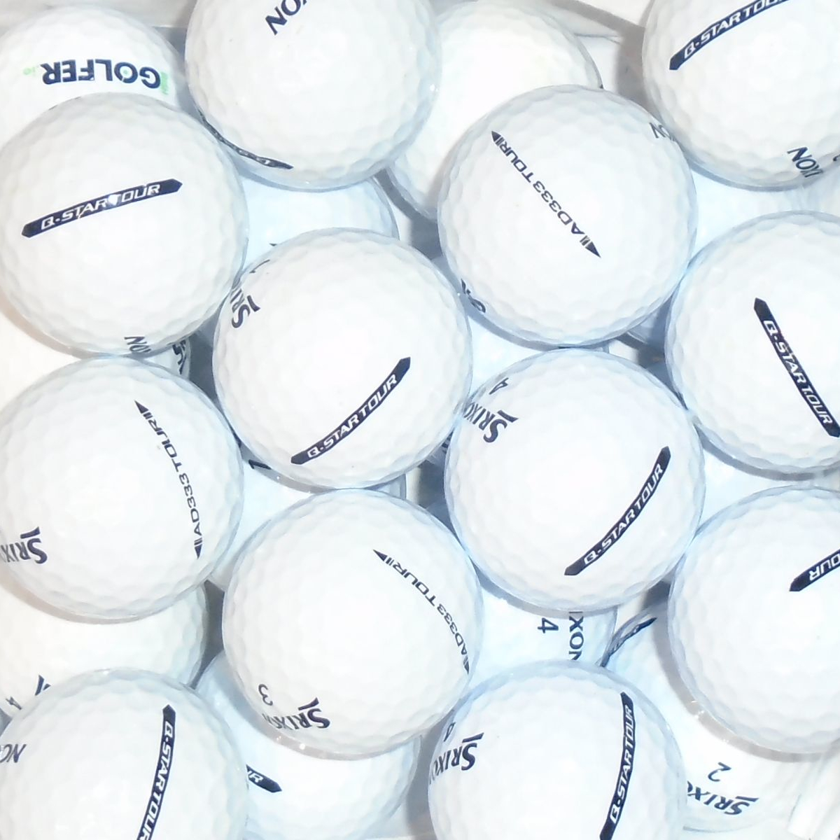 Srixon Q-Star Tour and AD333 Tour Mix of Pearl/A Grade Lake Golf Balls - 26 Balls
