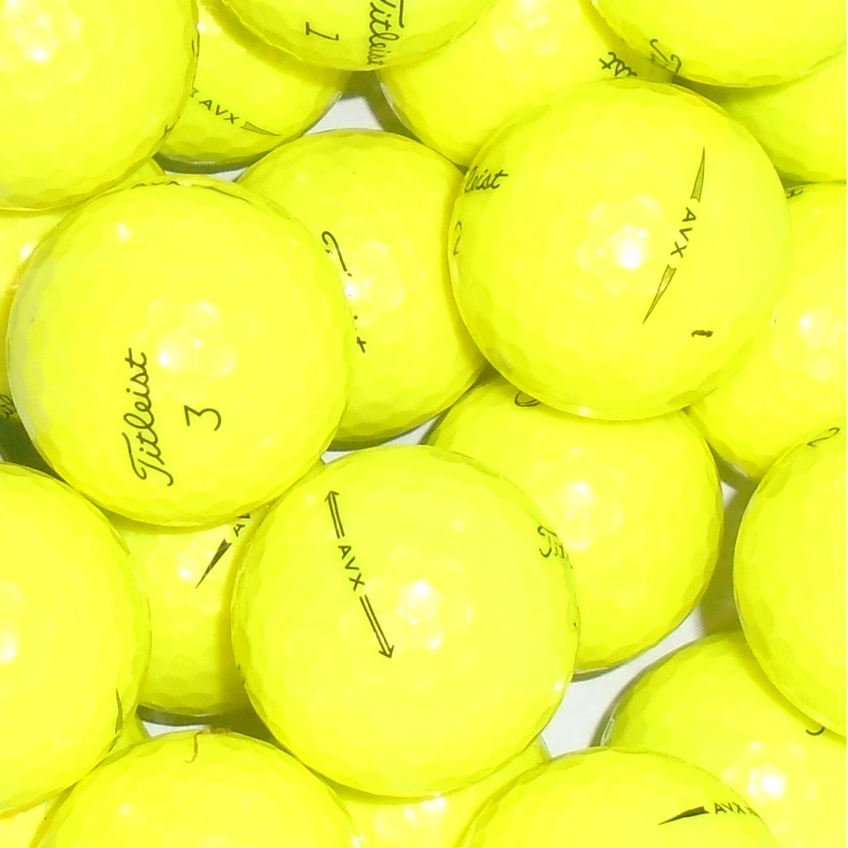 Titleist AVX - Pearl/A Grade Yellow Lake Golf Balls - 11 Balls