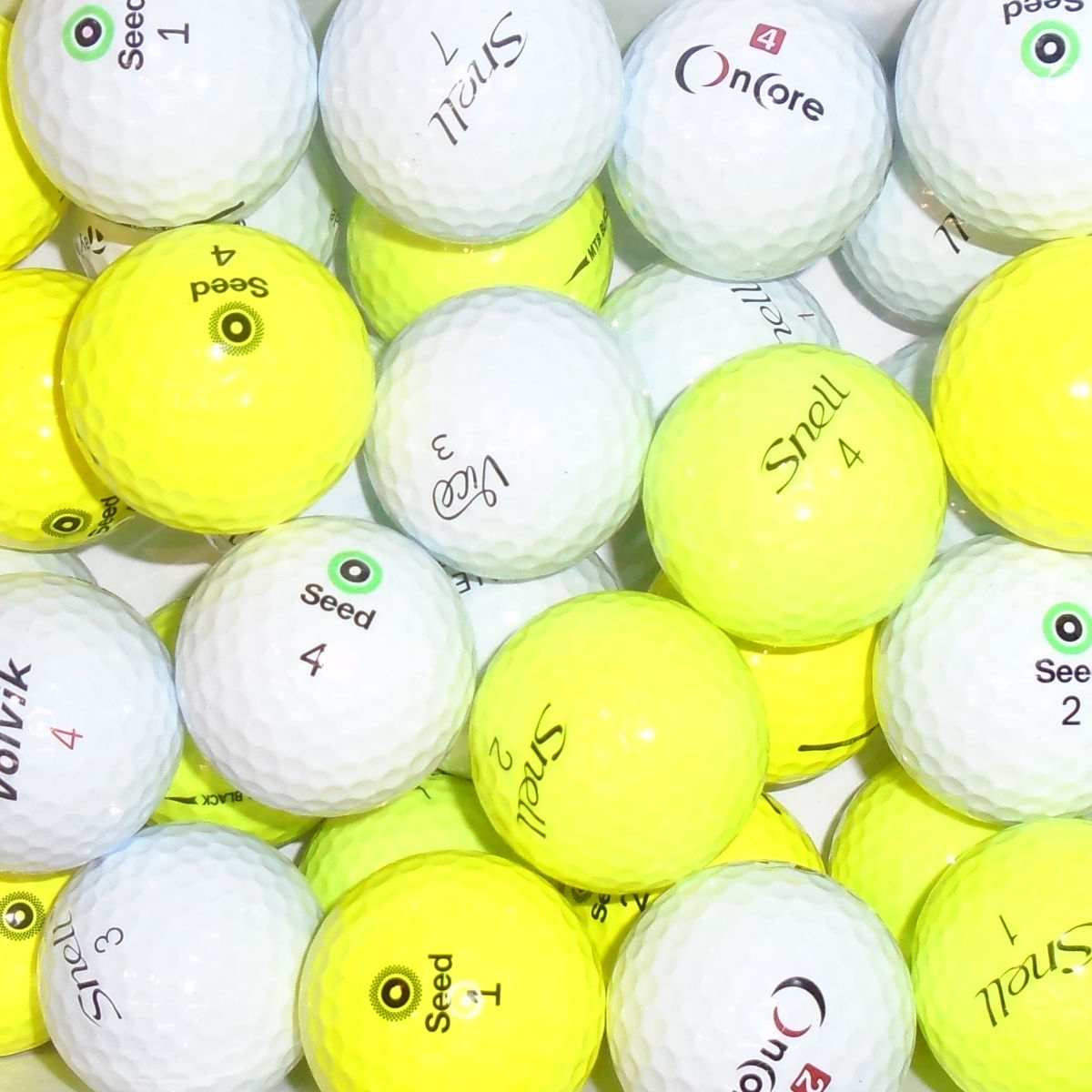 Value Branded Premium Lake Balls - White & Yellow Mix - 32 Balls