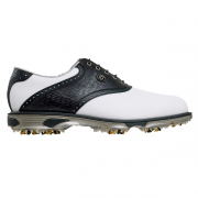 Footjoy DryJoys Tour Golf Shoes - White Leather/Black Lizard - 2015