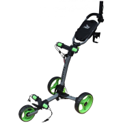 Axglo Tri-Lite 3 Wheel Golf Trolley - Grey/Green
