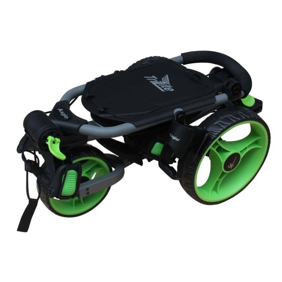 Axglo Tri-Lite 3 Wheel Golf Trolley - Grey/Green