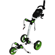 Axglo Tri-Lite 3 Wheel Golf Trolley - White/Green