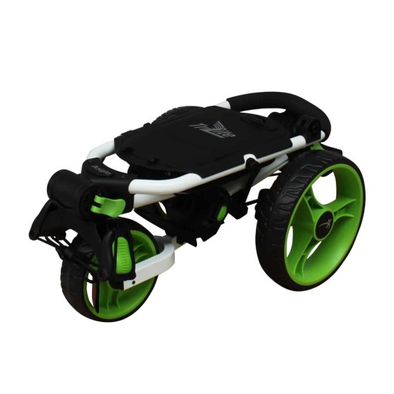 Axglo Tri-Lite 3 Wheel Golf Trolley - White/Green