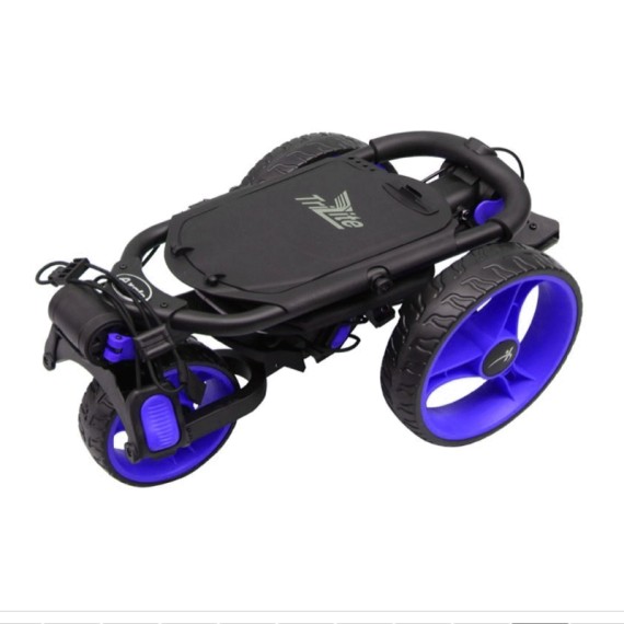 Axglo Tri-Lite 3 Wheel Golf Trolley - Grey/Blue