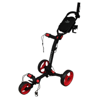 Axglo Tri-Lite 3 Wheel Golf Trolley - Black/Red