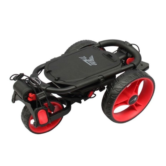 Axglo Tri-Lite 3 Wheel Golf Trolley - Black/Red