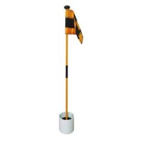 CG Garden Golf Putting Cup and Flag Set - Black/Yellow Check Flags