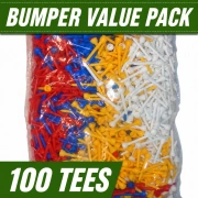 CG Long Plastic Tees - Mixed Colours - 50mm x 100 Tees
