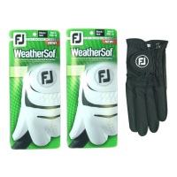 Footjoy WeatherSof Black Golf Glove (2 Glove Pack)