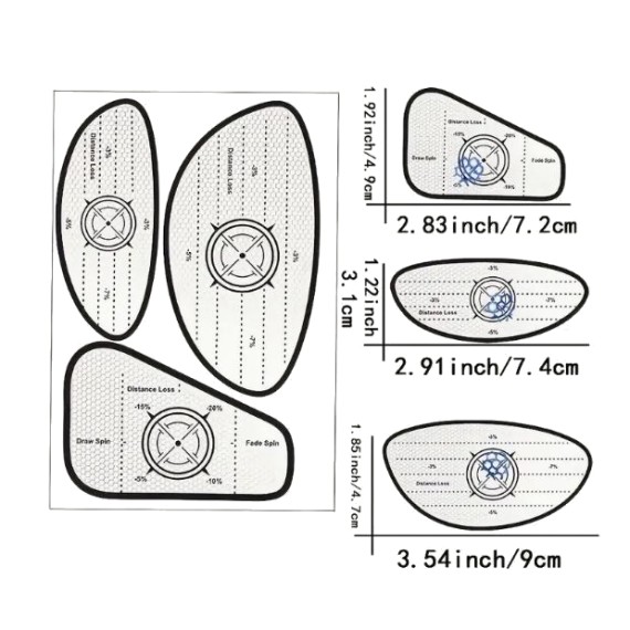 Golf Club Face Impact Stickers x 75
