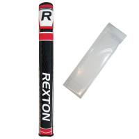 Rexton RS 2.0 PU Straight Putter Grip - Black/Red with 2 Grip Tape Strips