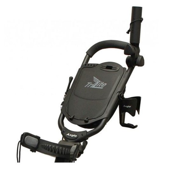 Axglo Tri-Lite 3 Wheel Golf Trolley - Grey/Red