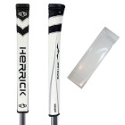 Herrick Midsize Putter Grip - White/Black with 2 Grip Tape Strips