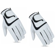 CG Cabretta Leather White Golf Glove - LH (2 Glove Pack)