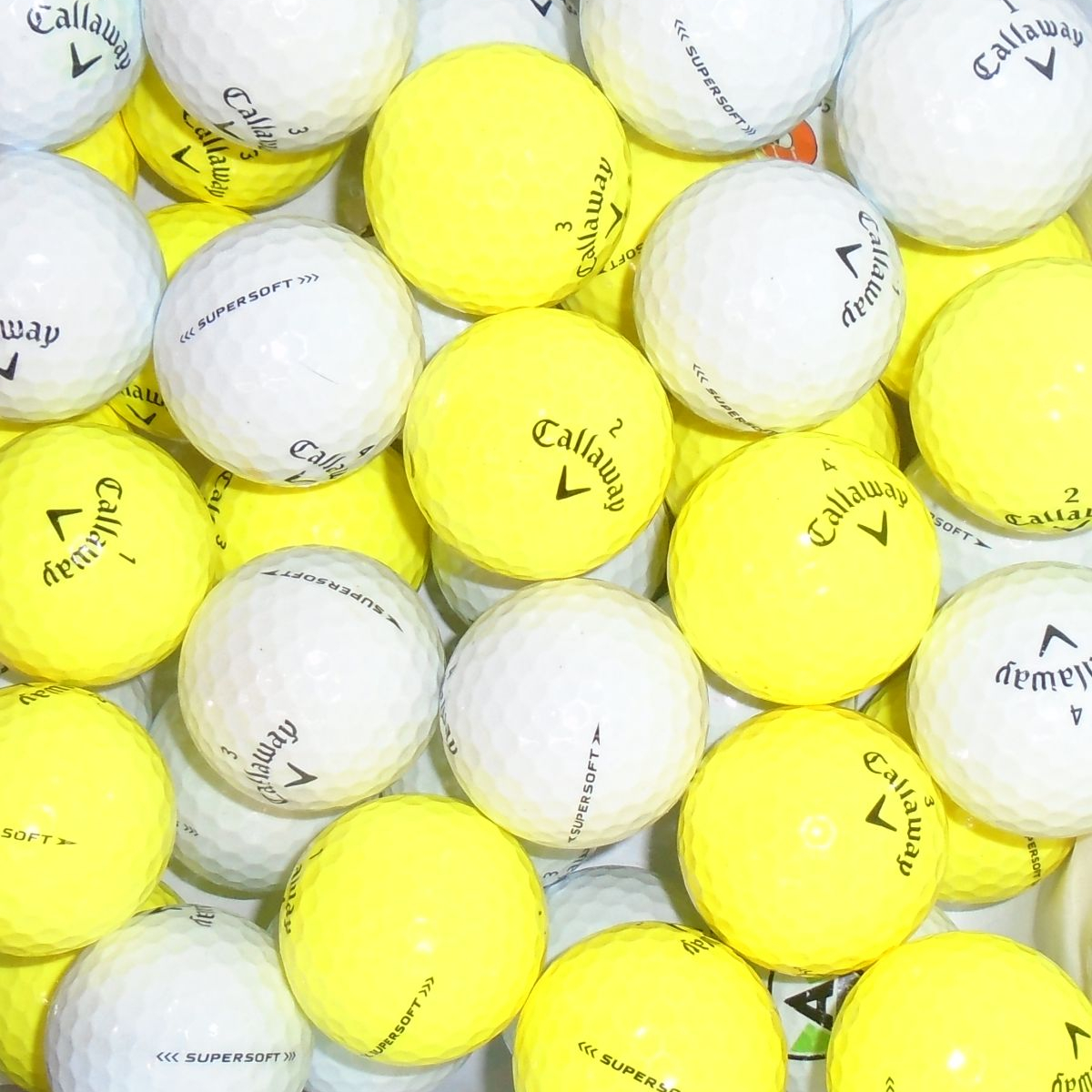 Callaway Supersoft Lake Golf Balls - White & Yellow Mix - 48 Balls
