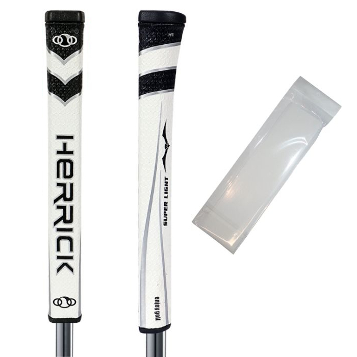 Cole Golf Herrick Midsize Putter Grip White/Black with 2 Grip Tape